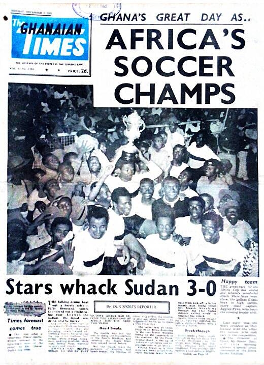 Ghana và chức vô địch Cúp Bóng đá Châu Phi lần đầu năm 1963.
