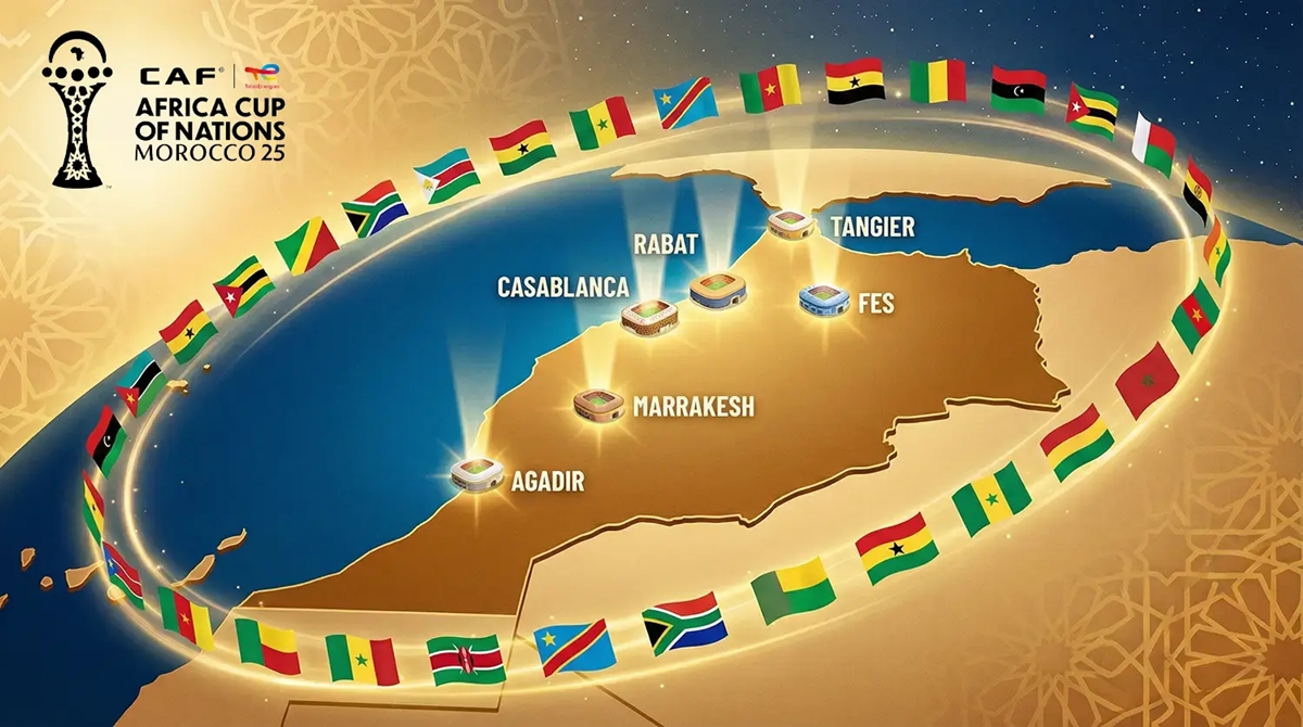 AFCON 2025 sẽ diễn ra từ ngày 21/12/2025 đến ngày 18/01/2026 tại Morocco.