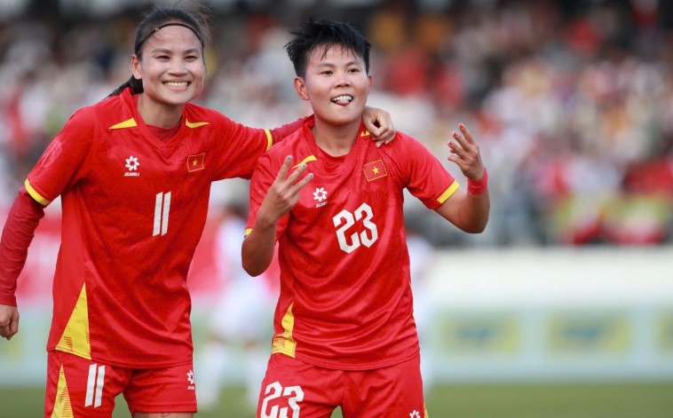 Ảnh bài viết ĐT nữ Việt Nam đánh bại Myanmar 2-0, giành vé vào bán kết SEA Games 33