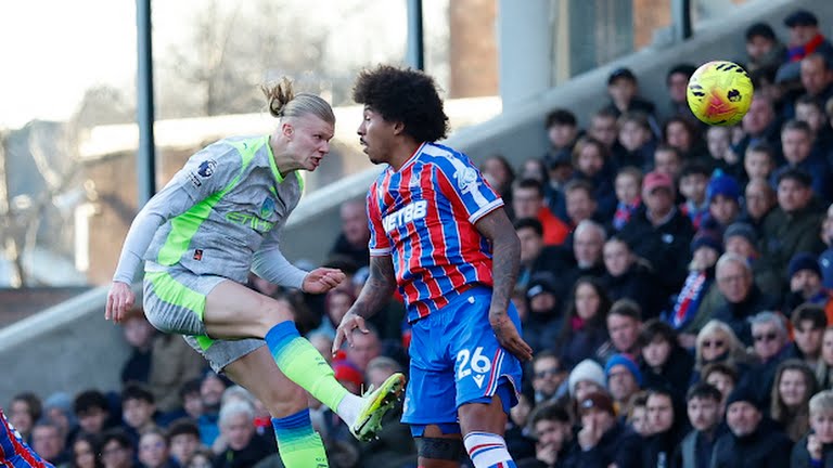 Haaland ở tình huống mở tỷ số.