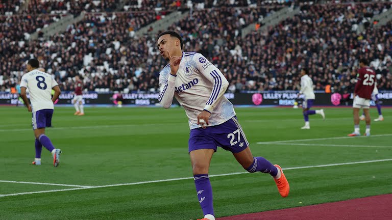 Ảnh bài viết Morgan Rogers giúp Aston Villa thắng West Ham, gây áp lực lên Jude Bellingham