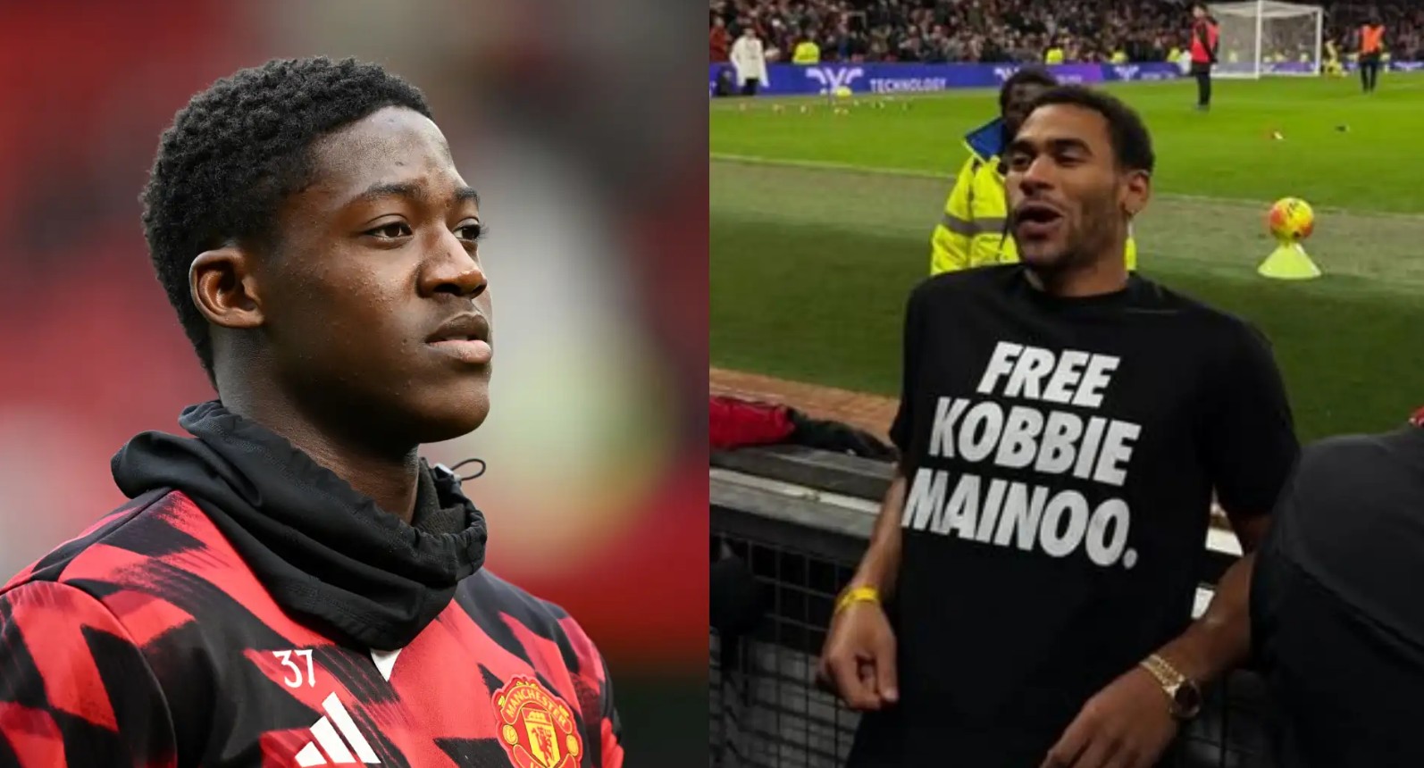 Anh trai Kobbie Mainoo mặc chiếc áo với thông điệp thách thức.