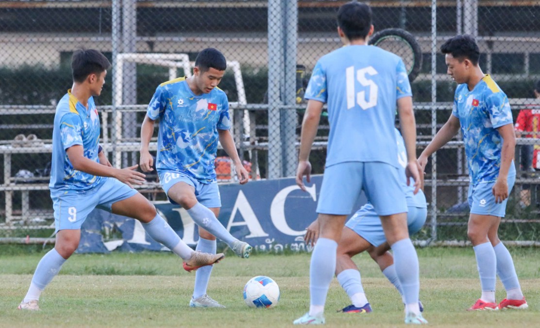 U22 Việt Nam được đánh giá cao hơn U22 Thái Lan ở trận chung kết SEA Games 33. Ảnh: VFF.