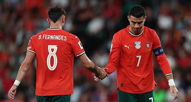 Bruno Fernandes đánh giá cao đóng góp của Cristiano Ronaldo.