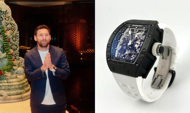 Messi g&acirc;y ch&uacute; &yacute; với m&oacute;n qu&agrave; trị gi&aacute; 29 tỷ đồng đến từ Ambani.