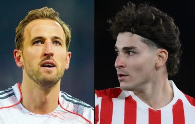 Kane và Alvarez là hai mục tiêu thay thế Lewandowski của Barca.