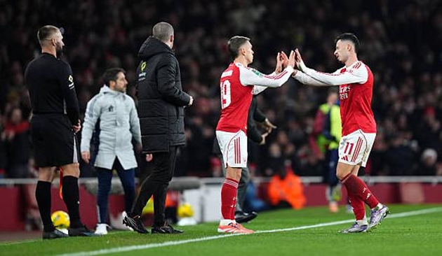 Gabriel Martinelli dính chấn thương ở trận đấu với Crystal Palace.