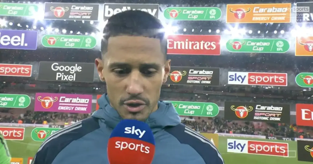 Saliba có những chia sẻ sau trận thắng kịch tính của Arsenal trước Palace.