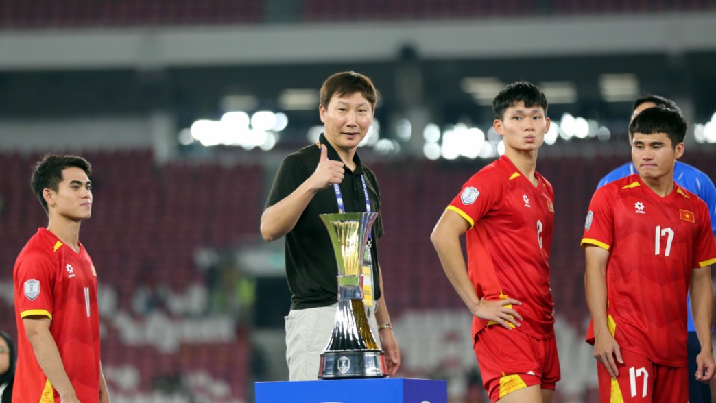 B&oacute;ng đ&aacute; Việt Nam đ&atilde; c&oacute; một năm 2025 th&agrave;nh c&ocirc;ng với HLV Kim Sang-sik. Ảnh: VFF.