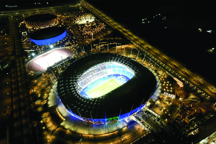 Sân vận động Misr vừa được khánh thành năm 2024 tại Ai Cập có sức chứa lên đến hơn 93.000 chỗ ngồi.