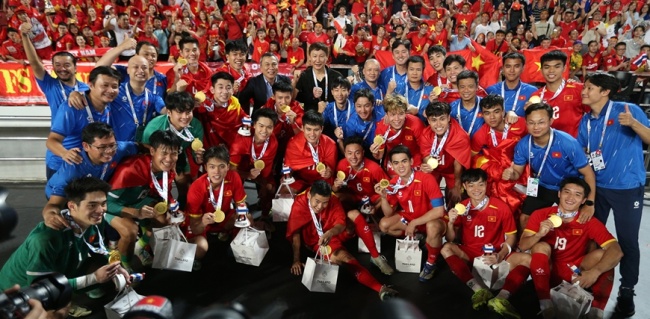U22 Việt Nam v&ocirc; địch SEA Games 33.