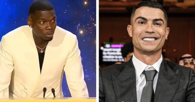 Pogba tri ân CR7 tại Gala Globe Soccer 2025.