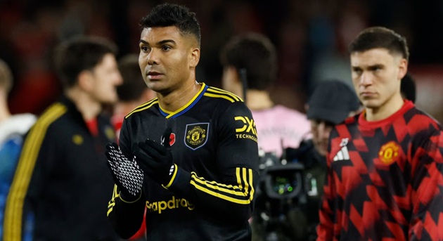 Casemiro khả năng sẽ rời MU cuối m&ugrave;a n&agrave;y.