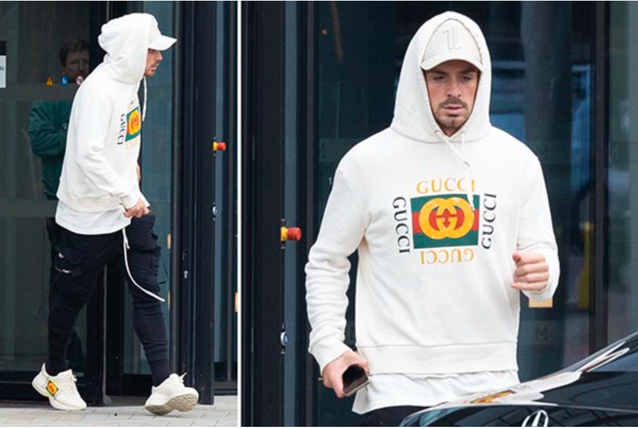 Jack Grealish sành điệu trong thương hiệu thời trang Gucci.