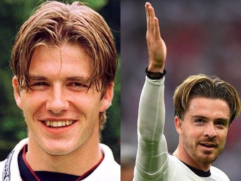Grealish nổi bật với kiểu tóc mang phong cách Beckham.