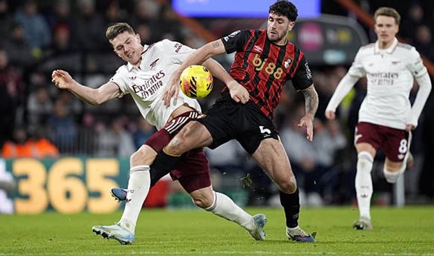 Viktor Gyokeres - 7.1 điểm: Một trận đấu "làm nền" của tiền đạo người Thụy Điển. Dù không ghi bàn và có ít pha chạm bóng, nhưng tinh thần chiến đấu và thể lực sung mãn của Gyokeres đã thu hút sự chú ý của bộ tứ vệ Bournemouth, tạo ra khoảng trống mênh mông cho Declan Rice băng lên ghi bàn.

Điểm số của các cầu thủ Arsenal. Ảnh: BongDa.com.vn