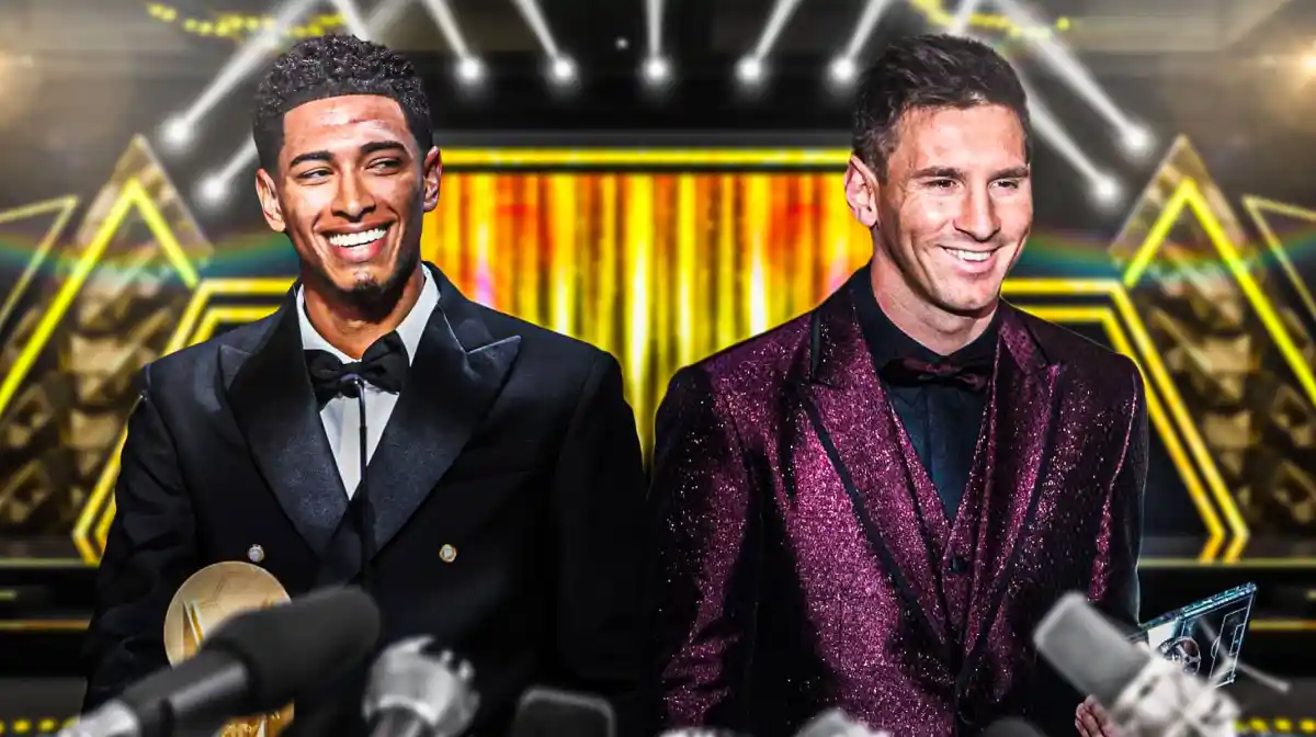 Messi v&agrave; Bellingham, sự giao thoa của di sản v&agrave; kh&iacute; chất Gen Z tại đ&ecirc;m Quả b&oacute;ng v&agrave;ng.