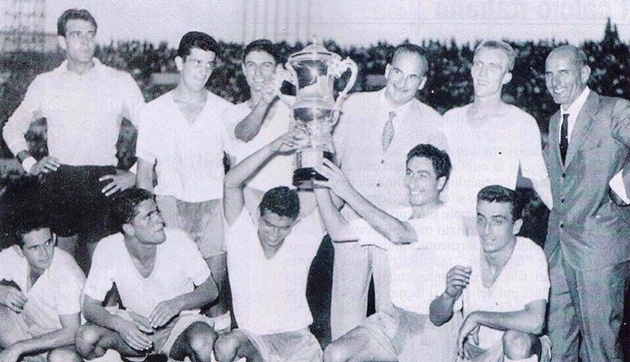 Lazio v&ocirc; địch Coppa Italia 1955