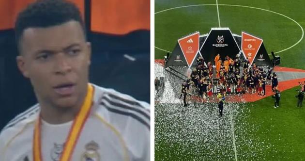 Ảnh bài viết Mbappe gây tranh cãi khi ngăn Real vinh danh Barca