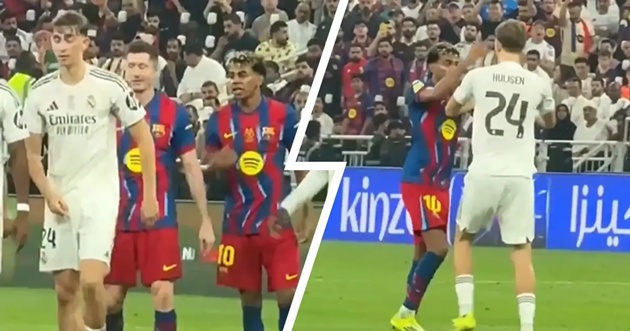 Ảnh bài viết Lamine Yamal mất bình tĩnh, gây hấn với Dean Huijsen