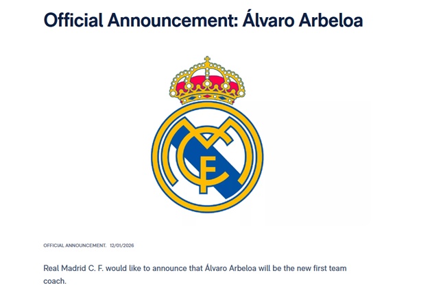 Real th&ocirc;ng b&aacute;o bổ nhiệm Arbeloa ngay sau khi sa thải Alonso.