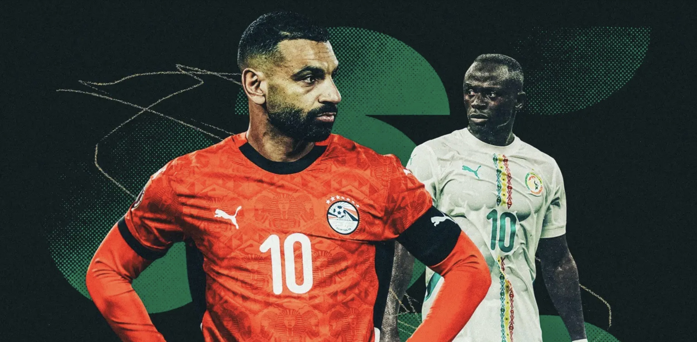 Mohamed Salah v&agrave; Sadio Mane sẽ đối đầu nhau trong trận b&aacute;n kết AFCON v&agrave;o thứ Tư. (Ảnh: Getty Images; thiết kế: Eamonn Dalton)