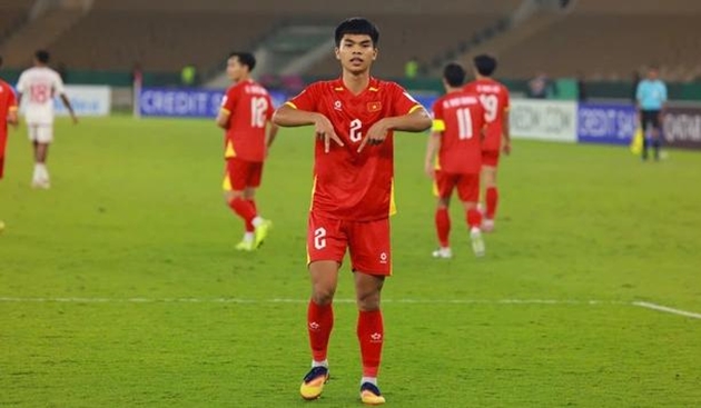 Nguyễn L&ecirc; Ph&aacute;t ghi b&agrave;n trong trận đấu với U23 UAE.