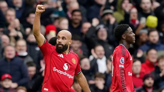 Mbeumo ghi b&agrave;n sau pha kiến tạo của Bruno Fernandes