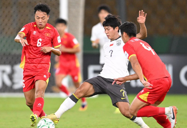 Tinh thần thi đấu của c&aacute;c cầu thủ U23 Việt Nam được khen ngợi. Ảnh: AFC