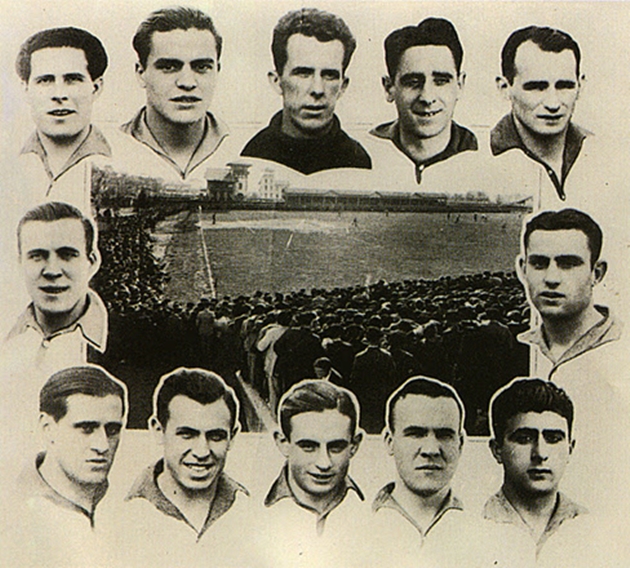 Đội h&igrave;nh Osasuna lần đầu ti&ecirc;n tham dự giải đấu cao nhất của T&acirc;y Ban Nha.