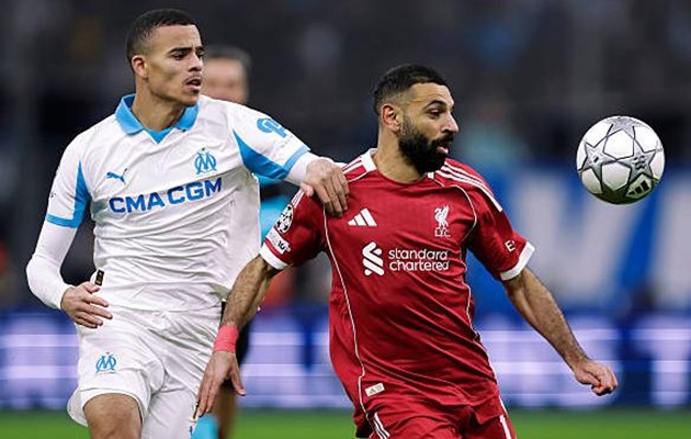 Mohamed Salah chơi tốt ở trận đấu với Marseille.