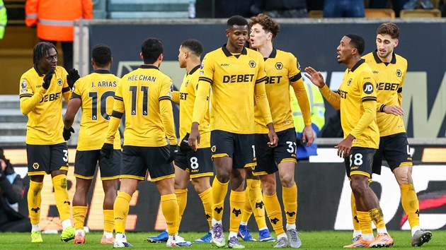 Wolves hiện đứng cuối Ngoại hạng Anh.