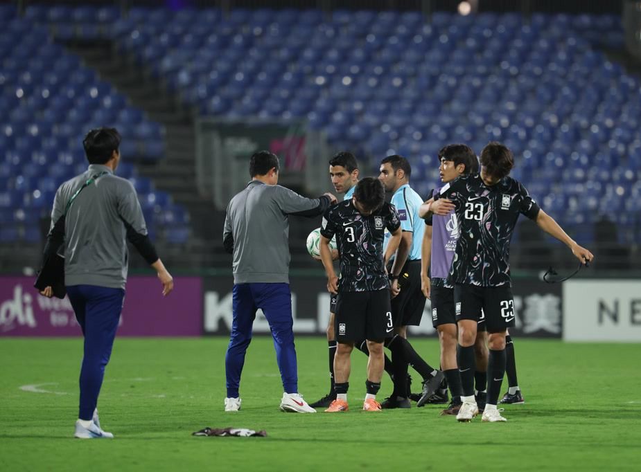 U23 H&agrave;n Quốc nhận thất bại tr&ecirc;n chấm lu&acirc;n lưu. Ảnh: KFA.