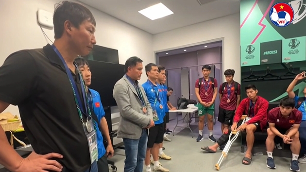 Ông Trần Anh Tú dặn dò U23 Việt Nam.