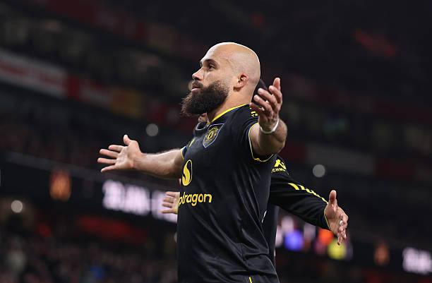 Bryan Mbeumo thi đấu ch&oacute;i s&aacute;ng c&ugrave;ng Manchester United.