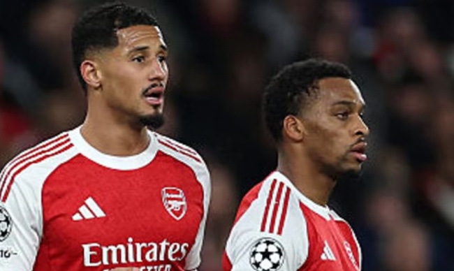 Saliba v&agrave; Timber kh&ocirc;ng ra s&acirc;n ở Champions League.