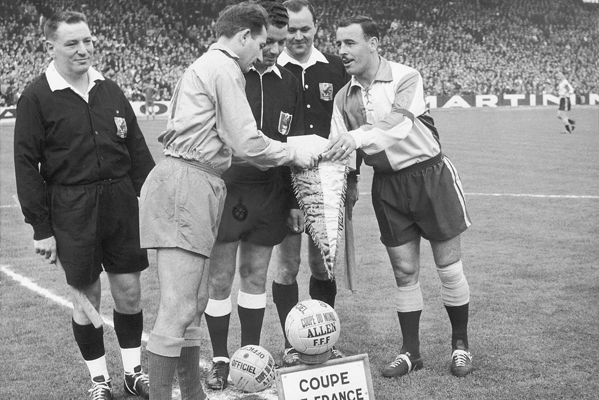H&igrave;nh ảnh trước trận chung kết Coupe de France năm 1959 giữa Le Havre v&agrave; Sochaux.