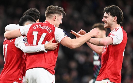 Gyokeres lần đầu ghi bàn 2 trận liên tiếp cho Arsenal.