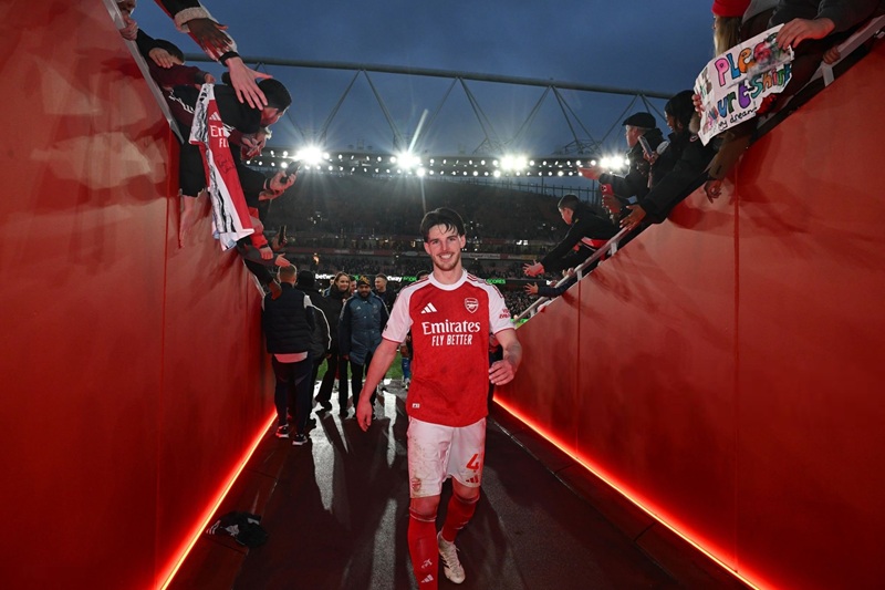 Rice góp công lớn giúp Arsenal tiếp tục giành chiến thắng.