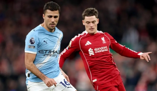 Ảnh bài viết Rodri tái hiện bóng dáng Quả bóng vàng tại thánh địa Anfield