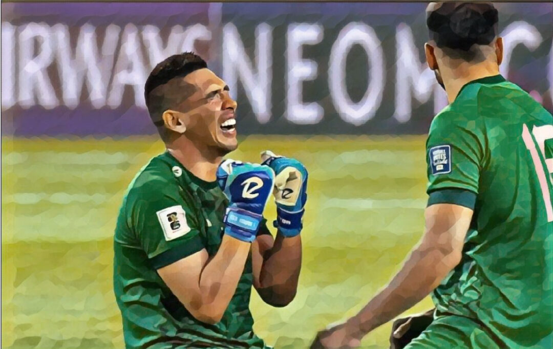 C&aacute;c cầu thủ Uzbekistan ăn mừng sau khi gi&agrave;nh v&eacute; dự World Cup.