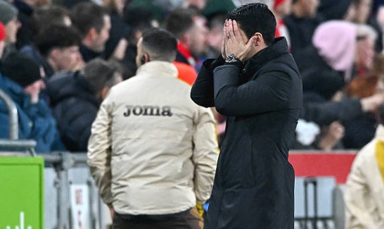 Sự thất vọng của Arteta.