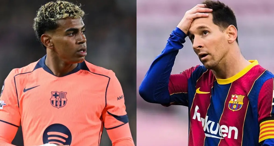 Yamal đang thi đấu với tần suất nhiều hơn hẳn Messi khi si&ecirc;u sao người Argentina bắt đầu chơi cho đội một Barca.