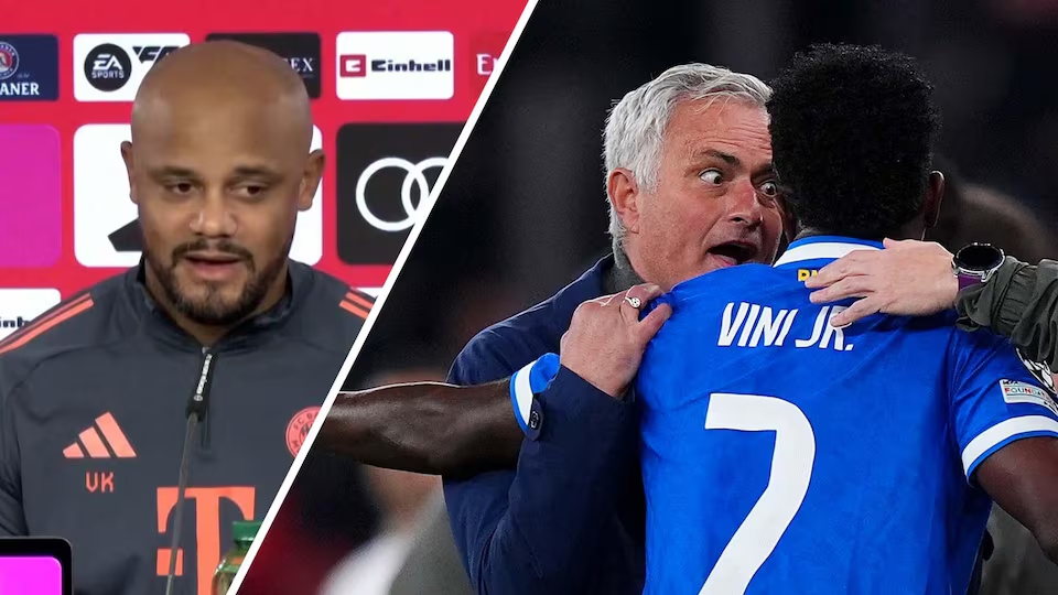 Vincent Kompany cho rằng Jose Mourinho sai lầm khi chỉ tr&iacute;ch Vinicius Junior xung quanh vụ ph&acirc;n biệt chủng tộc.