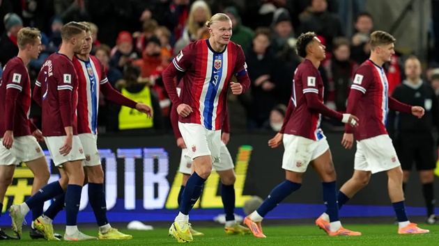 ĐT Na Uy đang trở th&agrave;nh thế lực nhờ đầu t&agrave;u Haaland.