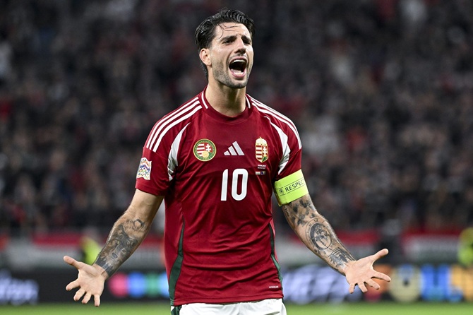 Szoboszlai l&agrave; ng&ocirc;i sao s&aacute;ng nhất của Hungary hiện tại.