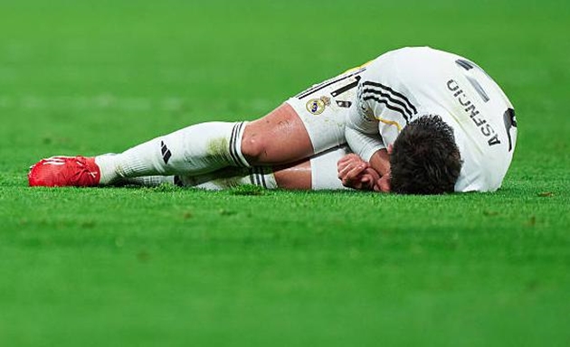 Raul Asencio d&iacute;nh chấn thương trong trận đấu với Benfica.
