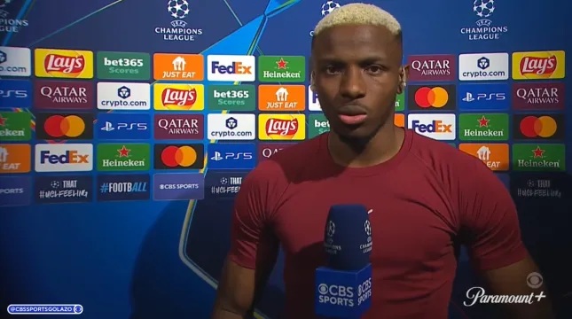 Osimhen muốn tr&aacute;nh Liverpool ở v&ograve;ng tới.