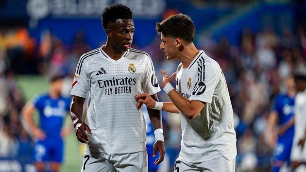 Arda Guler c&ugrave;ng Vinicius Junior sẽ gi&uacute;p h&agrave;ng c&ocirc;ng Real giải b&agrave;i to&aacute;n Getafe?