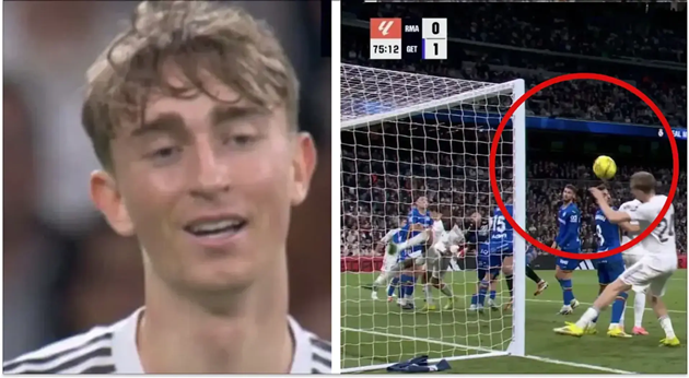 Huijsen đ&atilde; kh&ocirc;ng tận dụng được cơ hội ngon ăn để ghi b&agrave;n cho Real.